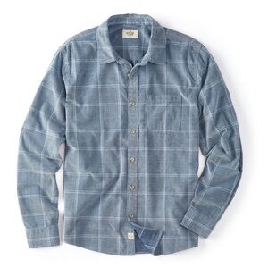 NWT Marine Layer Indigo Plaid Cord Shirt NWT